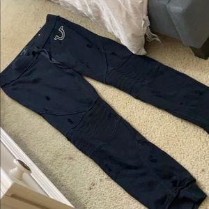 Distressed true religion sweatpants